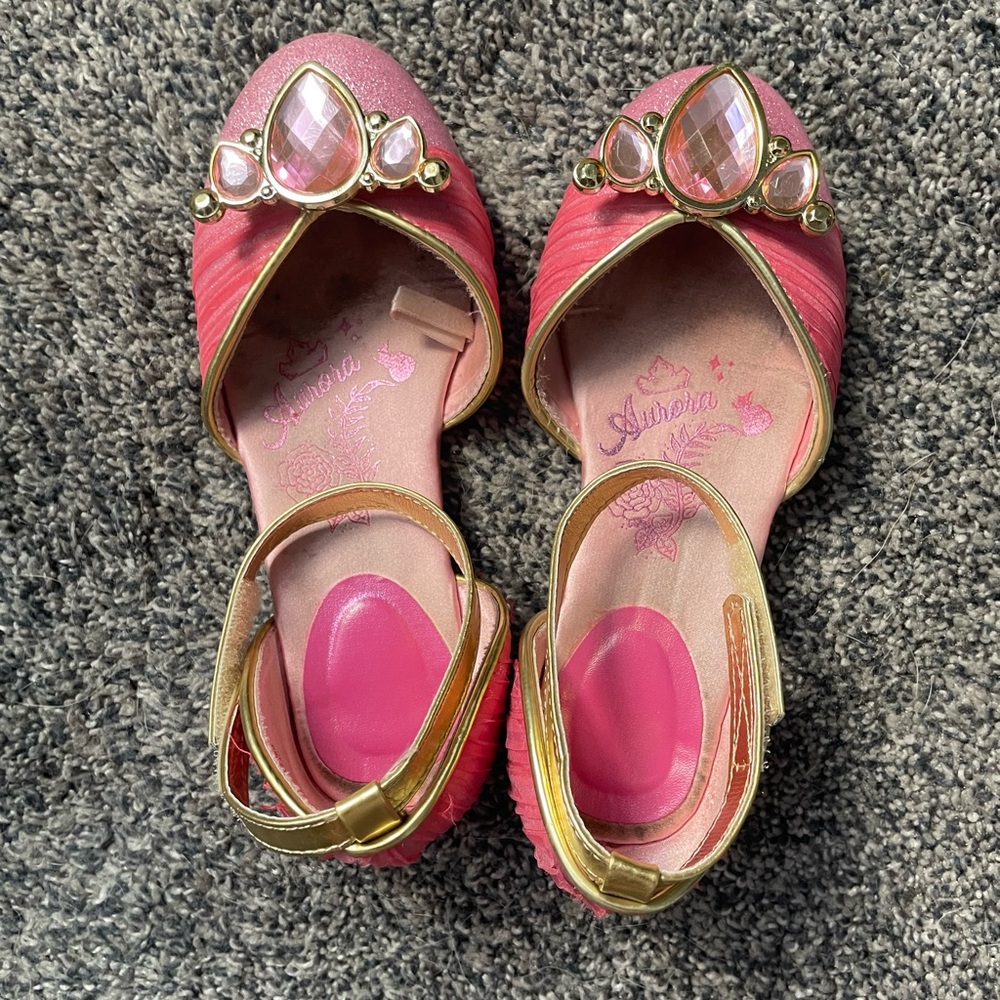 Aurora Disney Pink and Gold Open-Toe costume Sandals